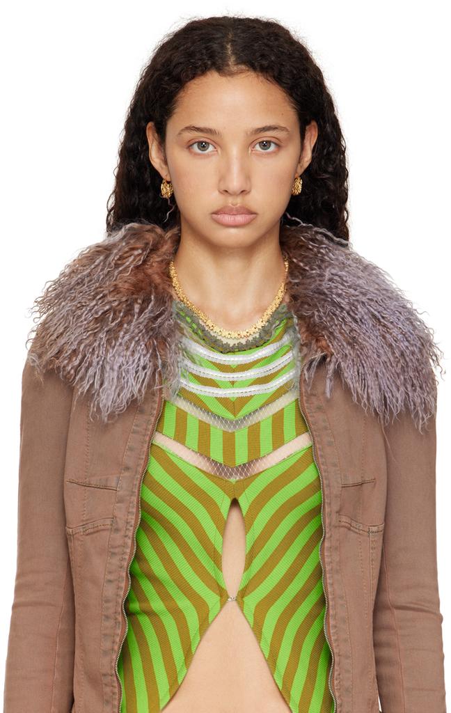 Veneda Carter Gold Bear Nugget Necklace