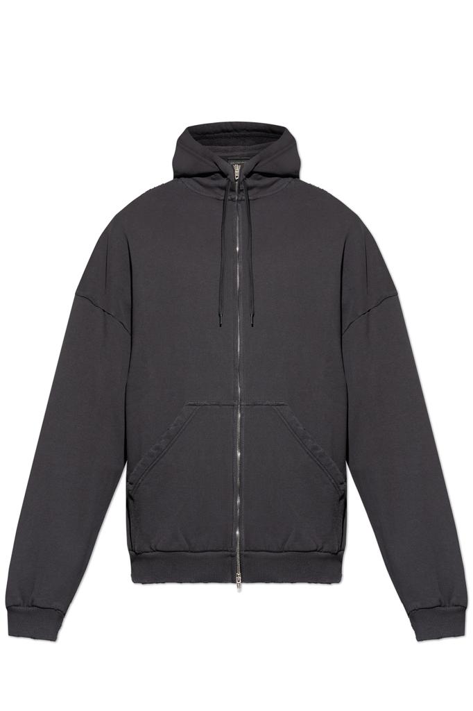 Balenciaga Balenciaga Tab Worn out Zip up Hoodie - Hoodies