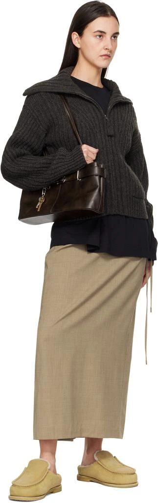 OSOI Brown Shoulder Brocle Bag 4