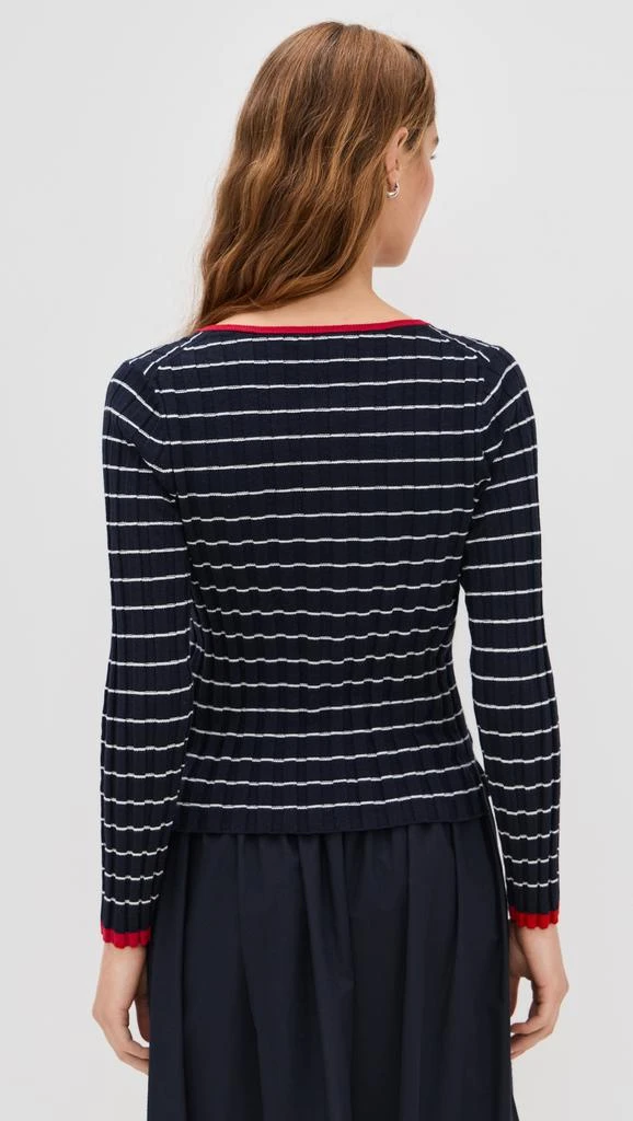 Alex Mill Cerise Ribbed Cardigan 2
