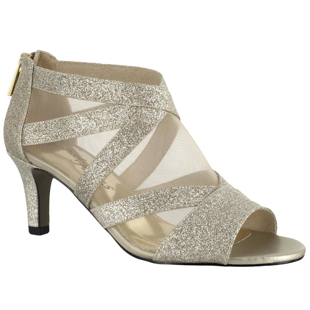 Easy Street Dazzle Glitter Peep Toe Evening Pumps 2