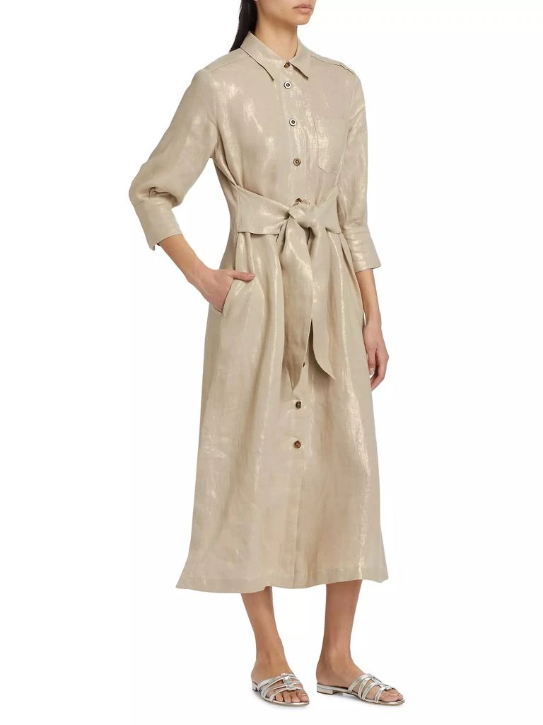 Marella Balia Laminated Linen Shirtdress 4