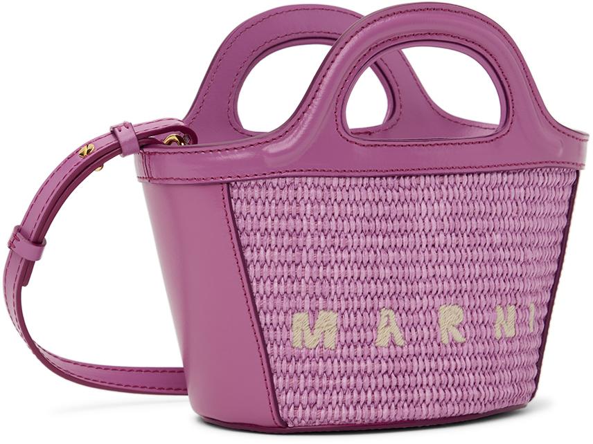 Marni Kids Purple Tropicalia Micro Tote