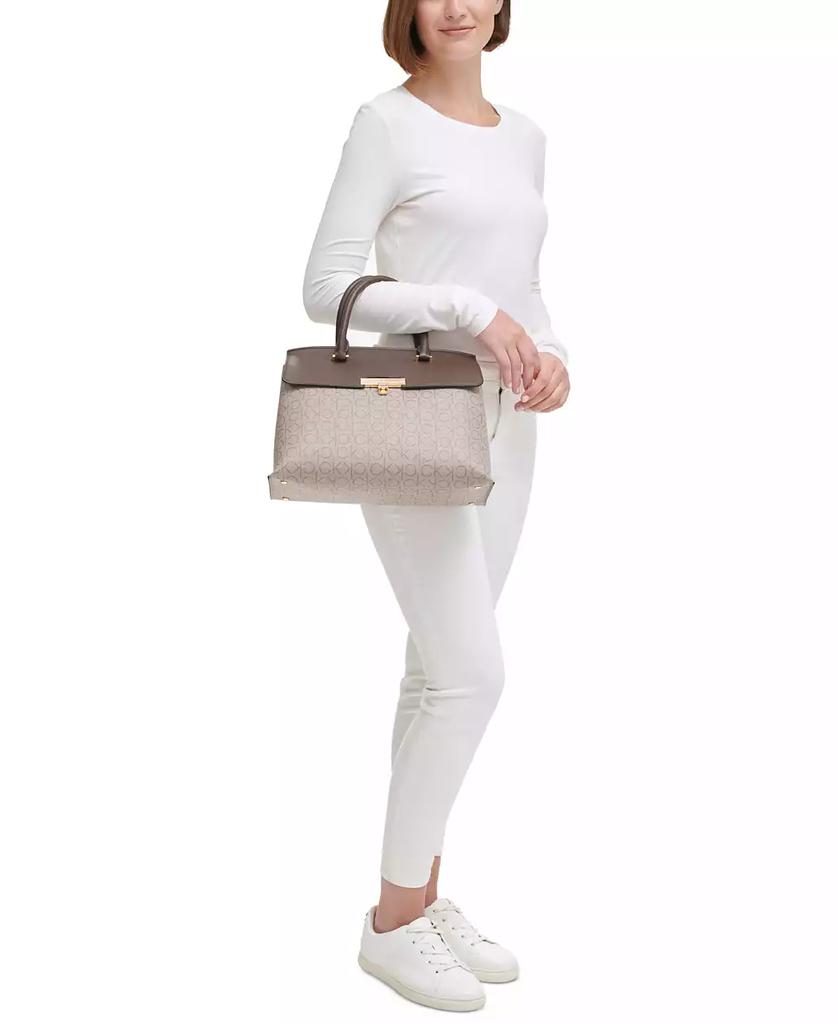 Calvin Klein Becky Signature Turnlock Convertible Satchel