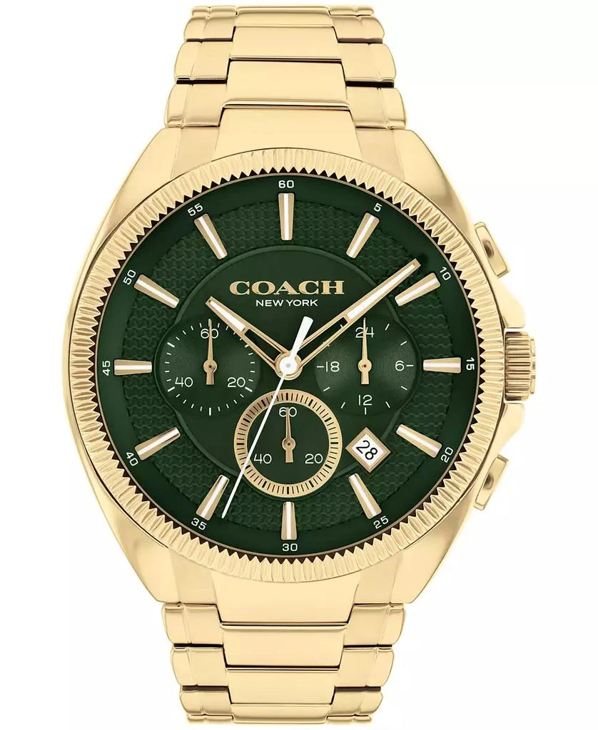 Coach Men's Jackson Gold-Tone Stainless Steel Bracelet Watch 45mm 1