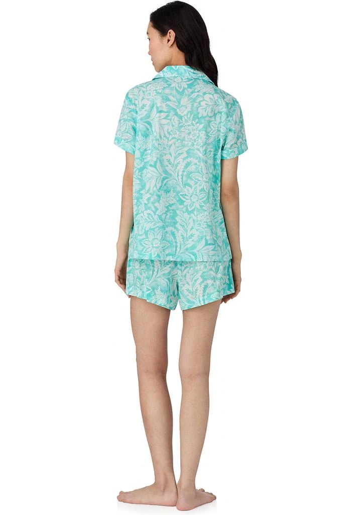 Ralph Lauren Short Sleeve Notch Collar Boxer Pajama Set 2