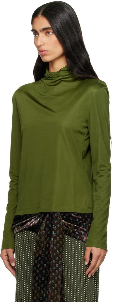 Dries Van Noten Green Jersey Turtleneck 4