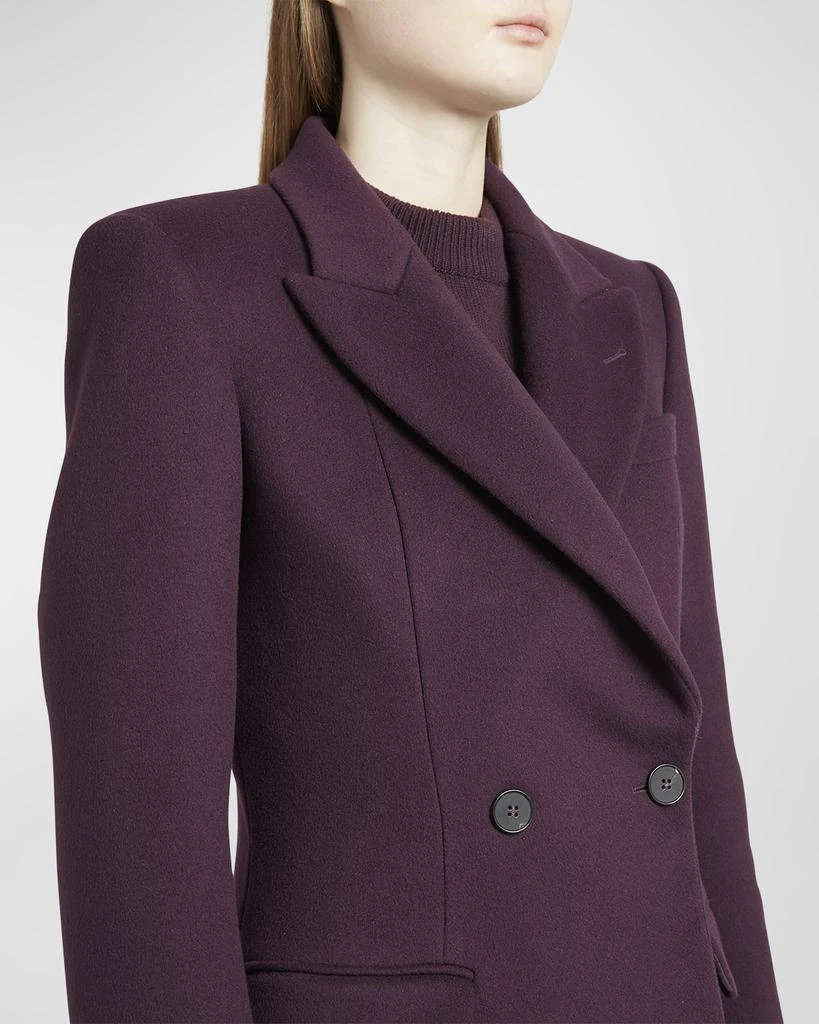 Alexander McQueen Asymmetric Draped Wool Overcoat 5
