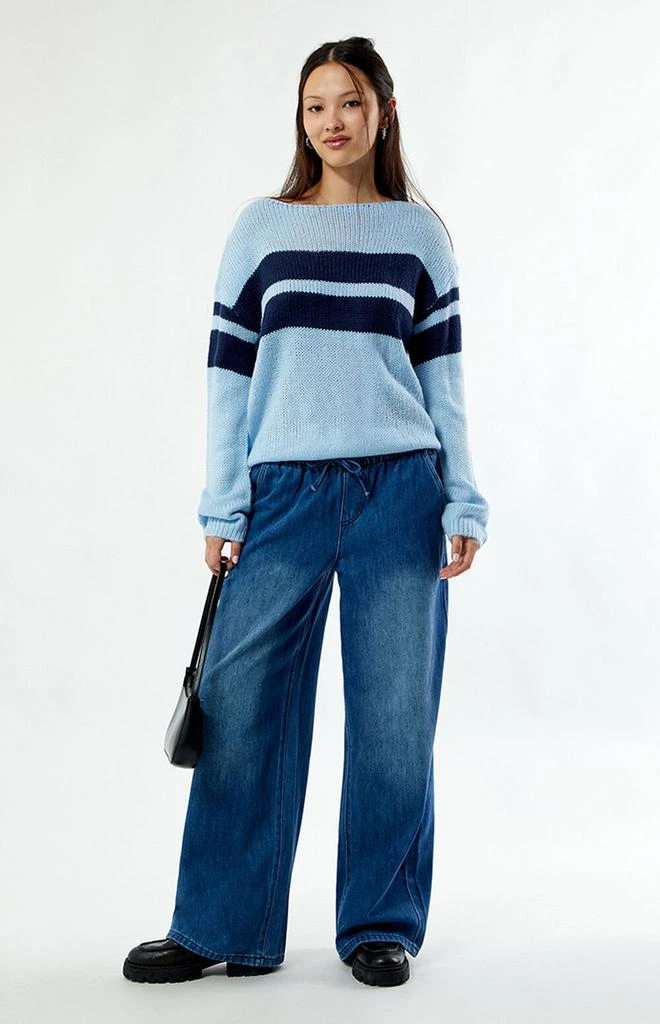 LA Hearts Boat Neck Striped Sweater 4