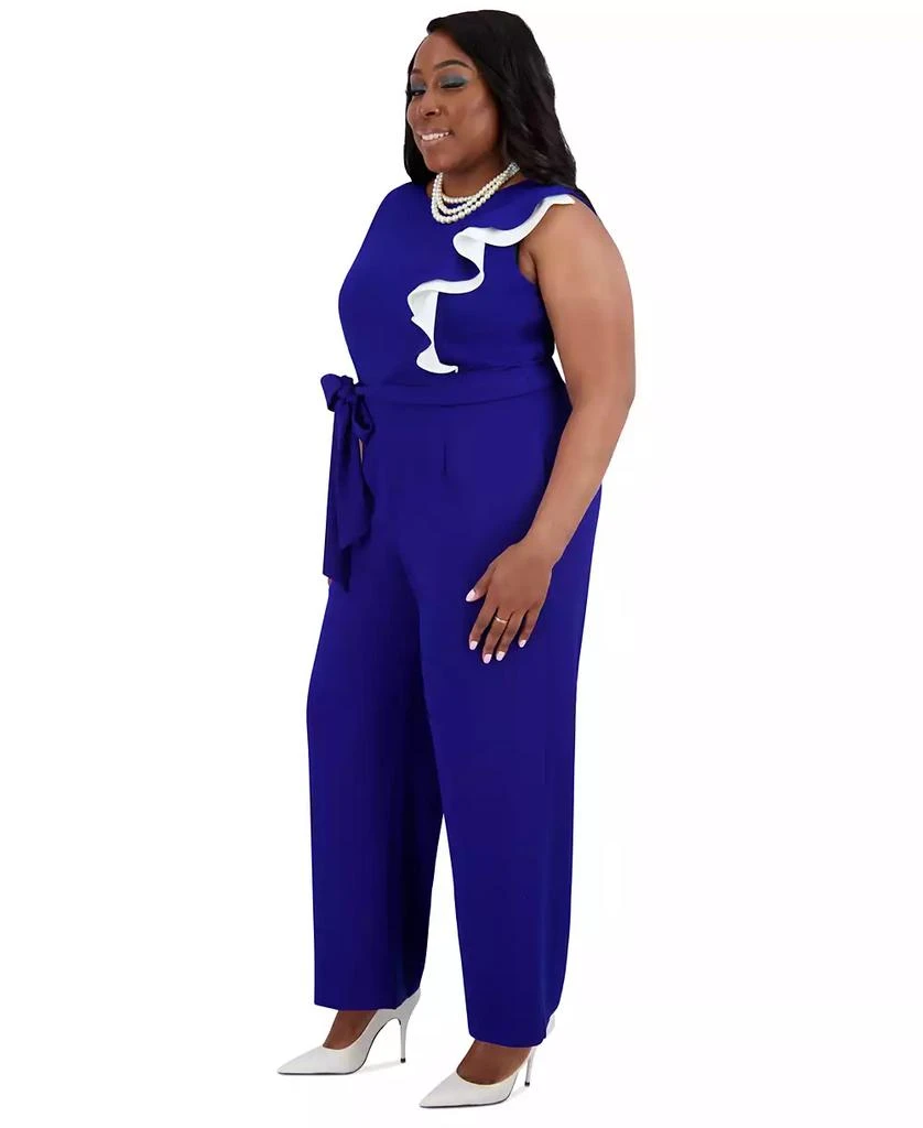 Kasper Women's Ruffle-Shoulder Sleeveless Jumpsuit 5