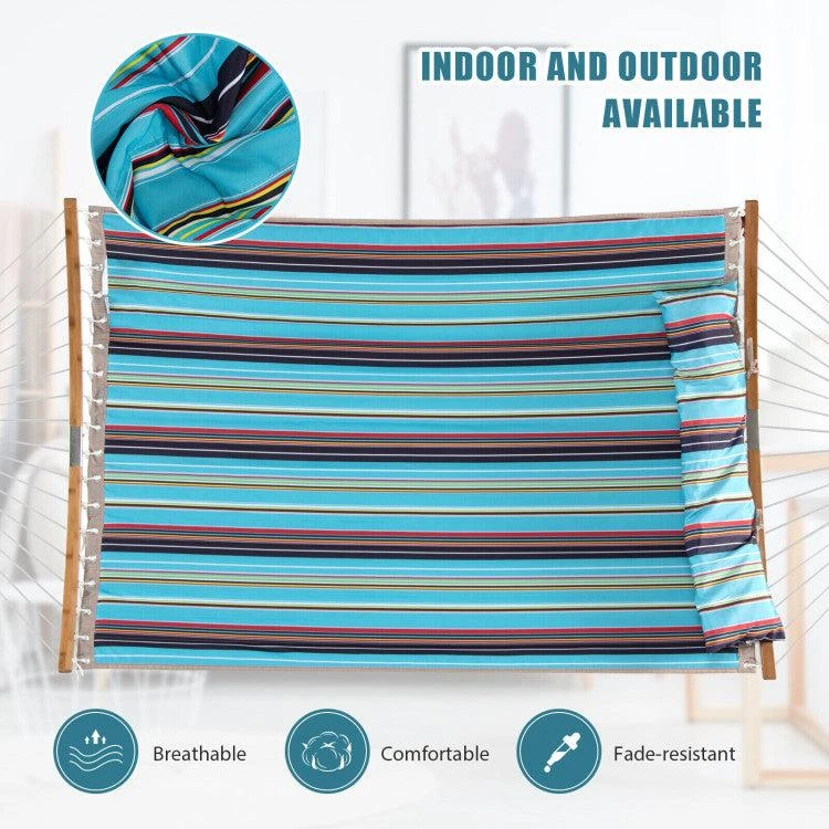 Hivvago Outdoor Hammock with Detachable Pillow-Blue 3