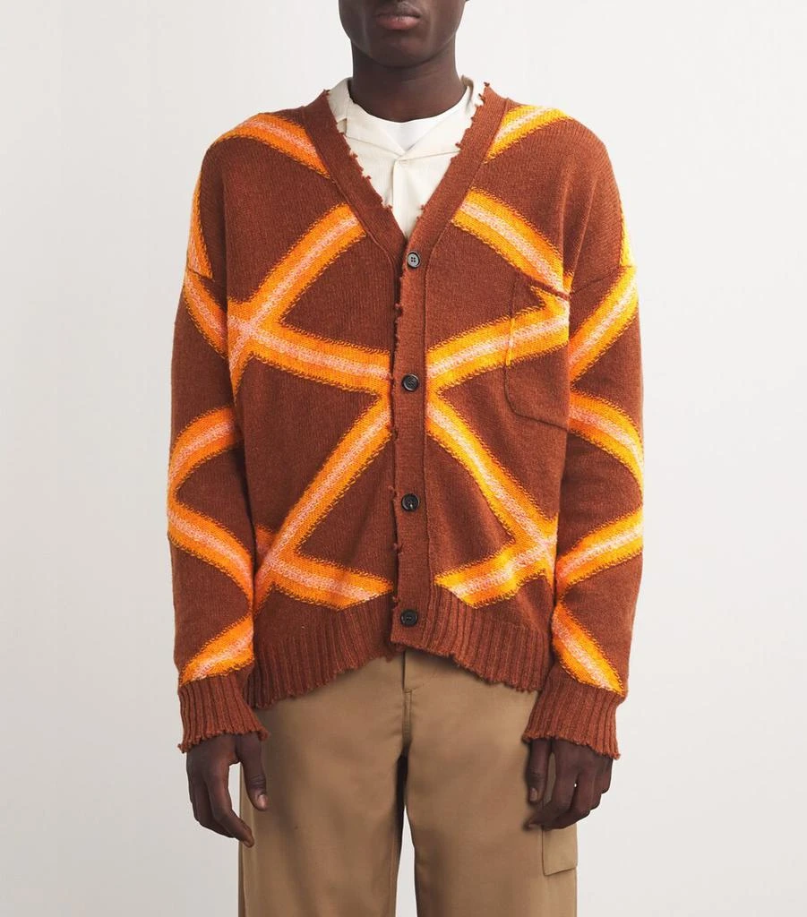 Marni Distressed V-Neck Cardigan 3