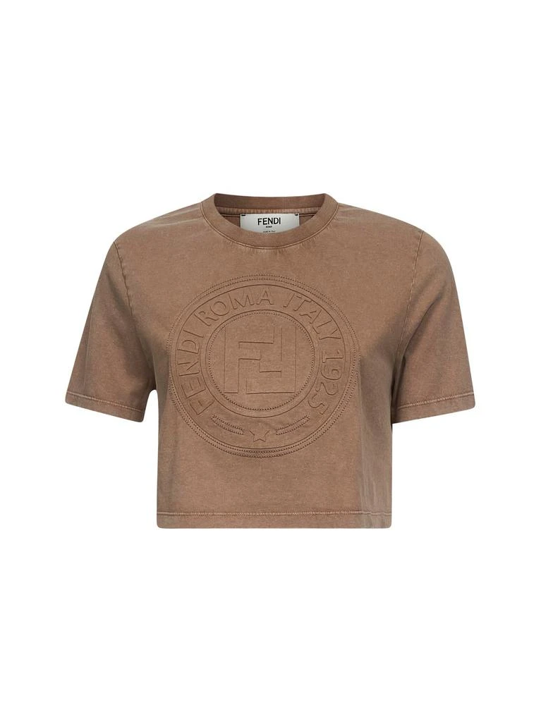Fendi Fendi Logo Detailed Cropped T-Shirt 1