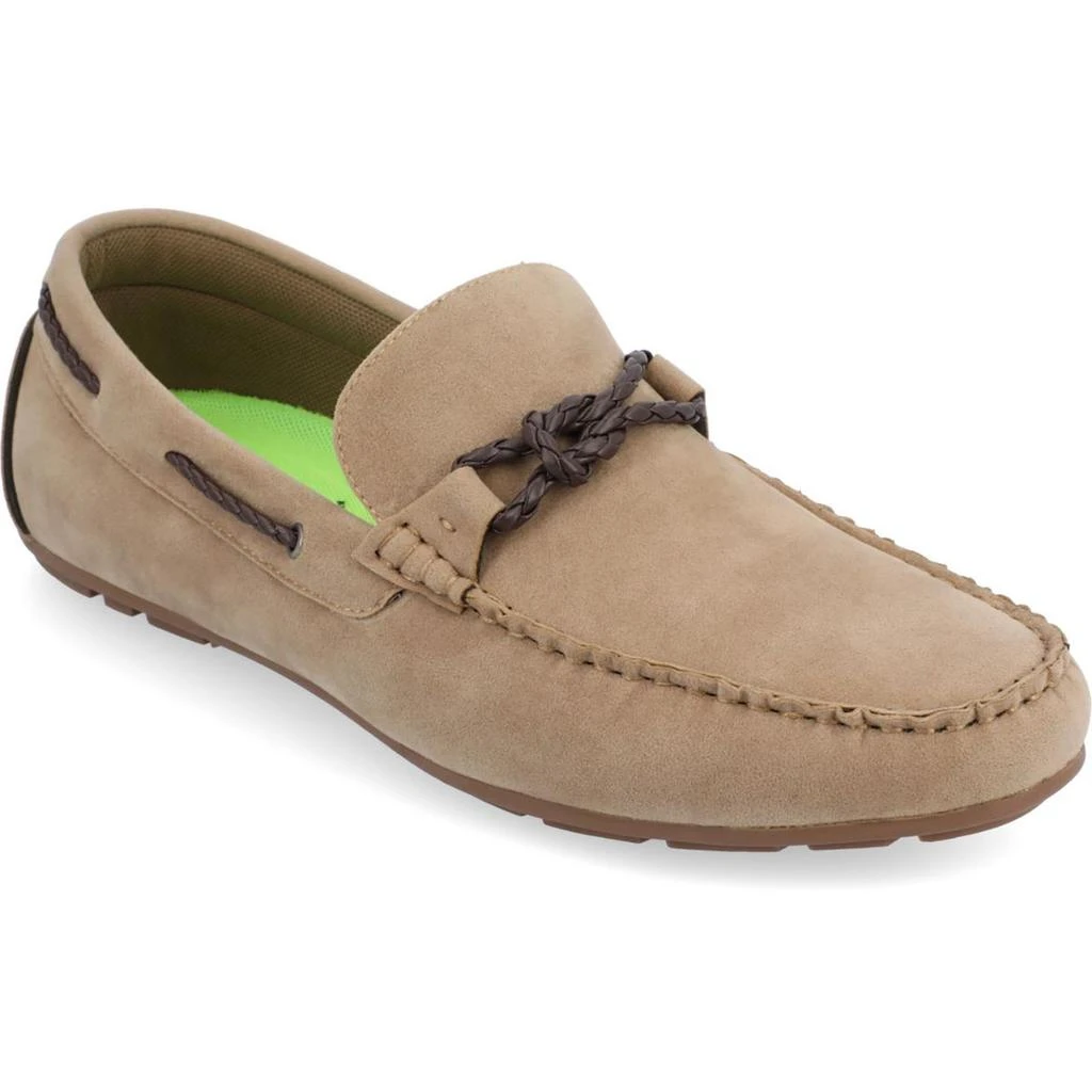 Vance Co. Tyrell Mens Faux Leather Slip-On Boat Shoes 3