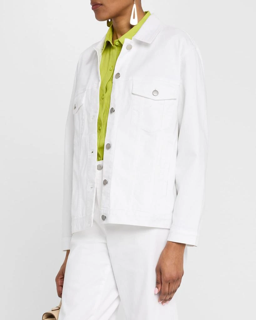 Eileen Fisher Garment-Dyed Organic Cotton Denim Jacket 4
