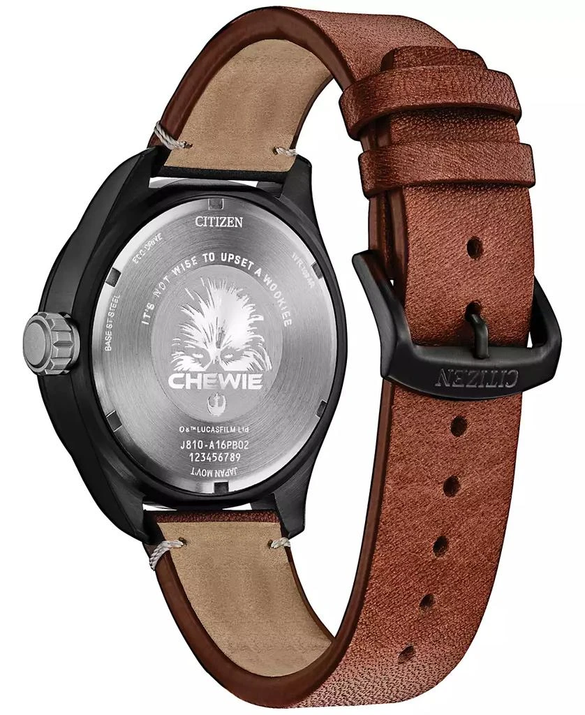 Citizen Eco-Drive Men's Star Wars Chewbacca Brown Leather Strap Watch 43mm 3