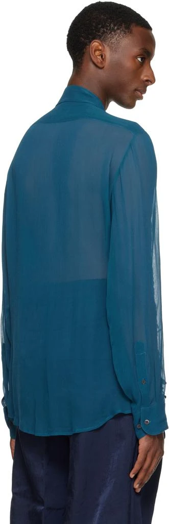 Dries Van Noten Blue Sequinned Shirt 3