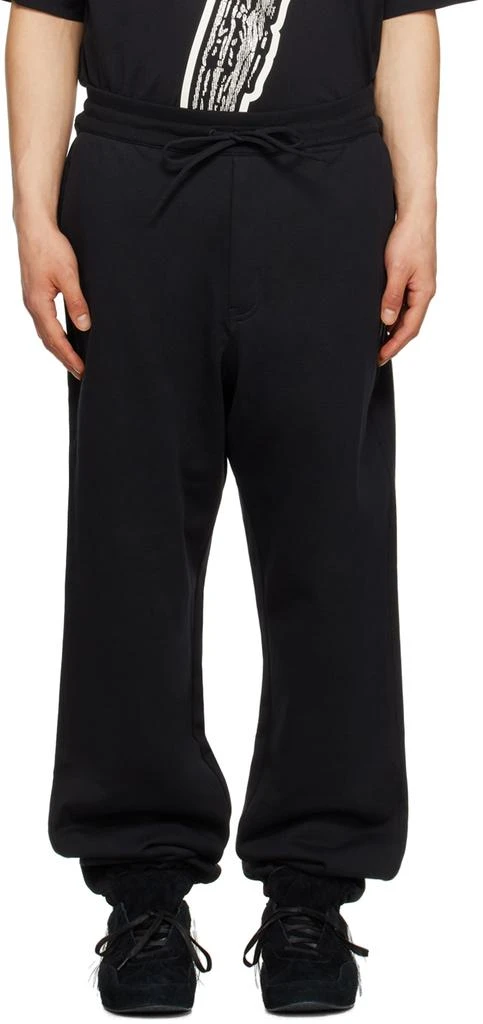 Y-3 Black Drawstring Sweatpants 1