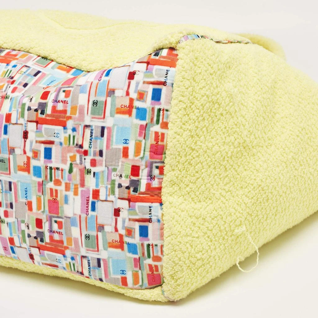 Chanel Chanel Yellow Terry Cloth CC Beach Tote w/Towel Set 15