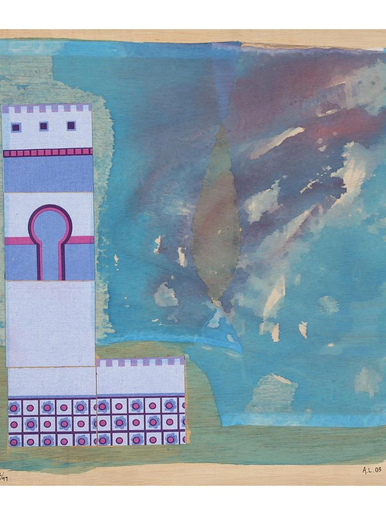 José Alberto López Sánchez 

Palacio de invierno

 Screenprinting Collage On Wood, 20

 x 20

