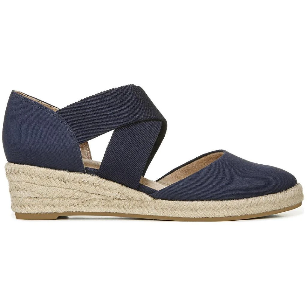 LifeStride Keaton  Womens Canvas Slip On Wedge Heels 2