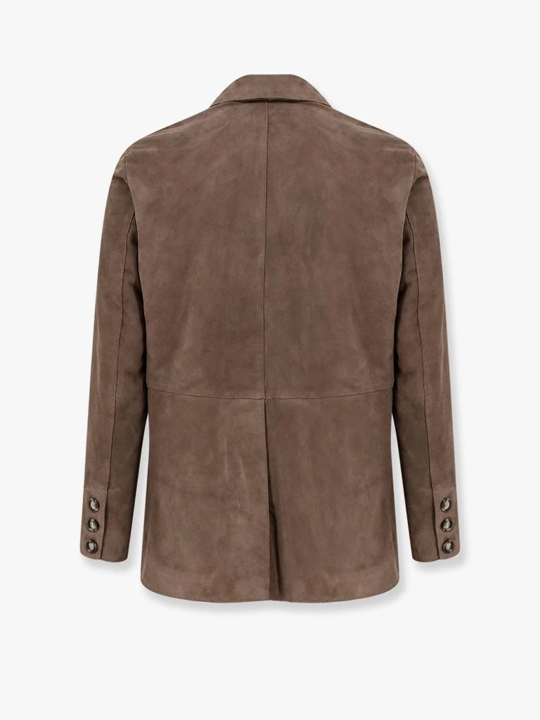 D-FOUR Suede jacket with peak lapel 2
