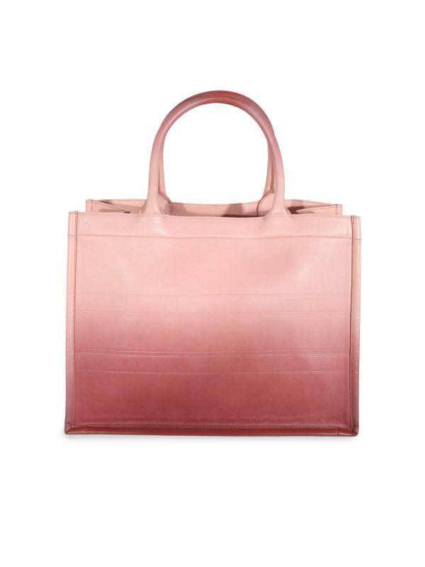 Dior Christian Dior Pink Gradient Leather Medium Book Tote