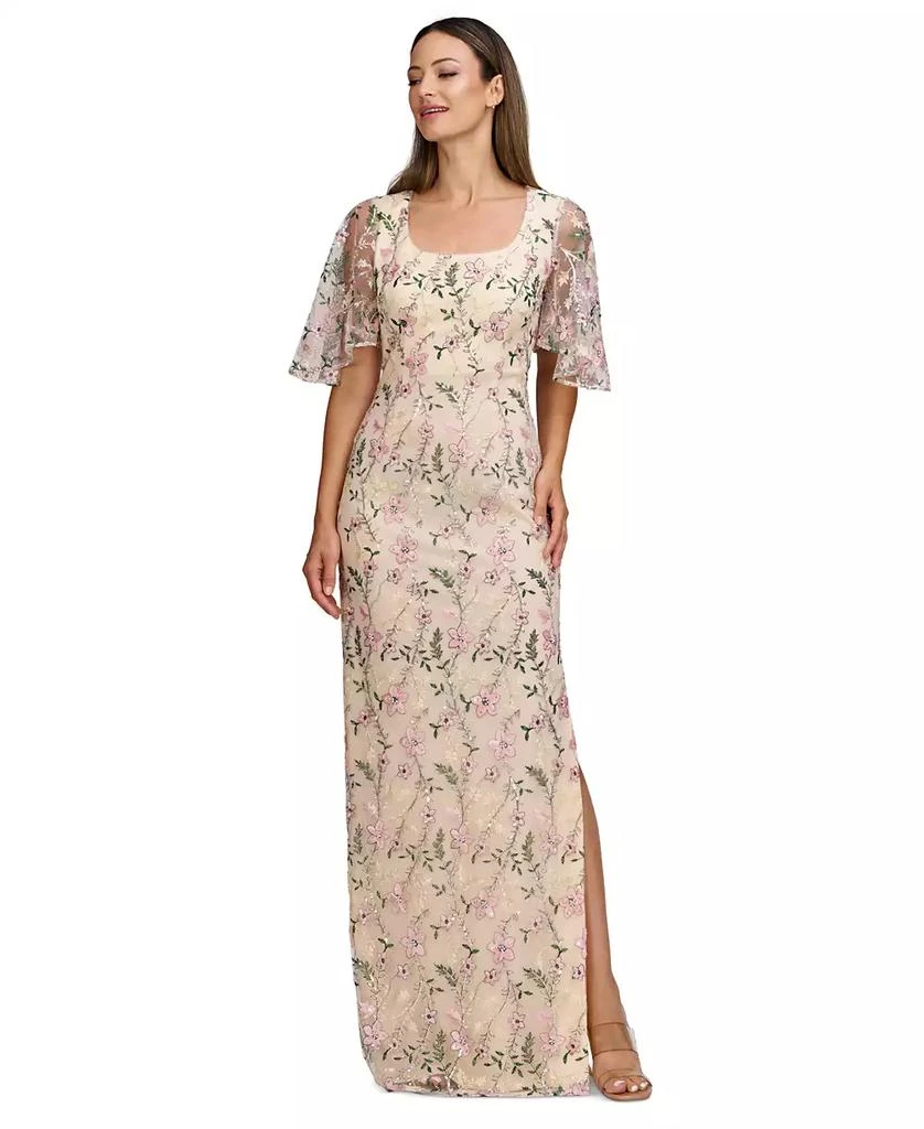 JS Collections Women's Hannah Floral-Embroidered Gown 1