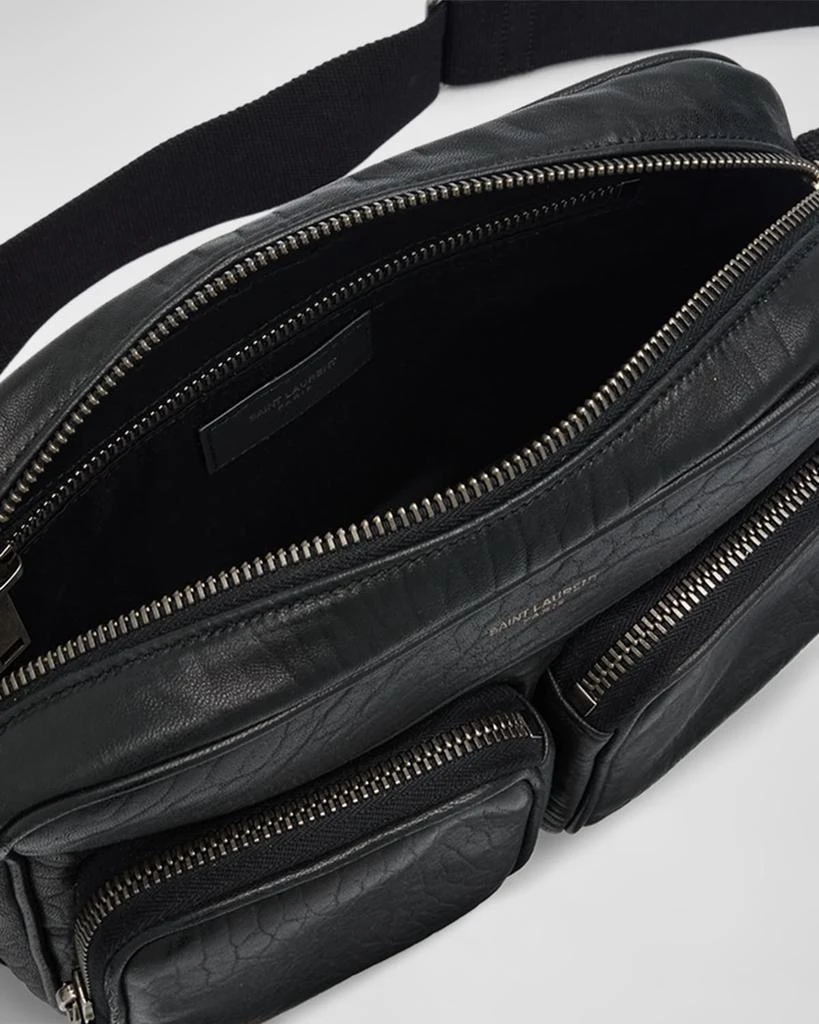 Yves Saint Laurent Men's New City Grained Leather Camera Bag 4
