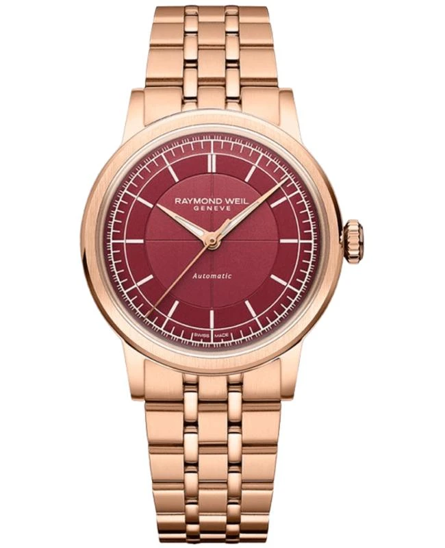 Raymond Weil Raymond Weil Millesime Automatic Burgundy Dial Steel Women's Watch 2125-P5-45001 1