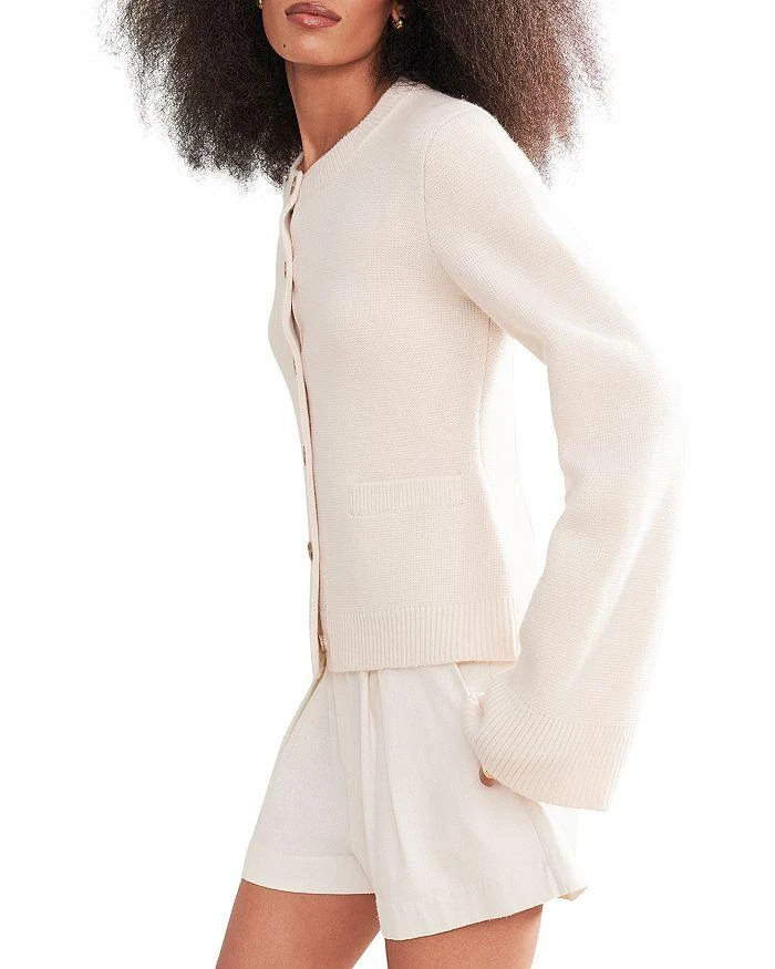 Jenni Kayne Cooper Wool Blend Crewneck Cardigan Sweater 6