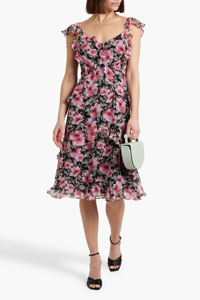 MIKAEL AGHAL Ruffled floral-print chiffon dress 2