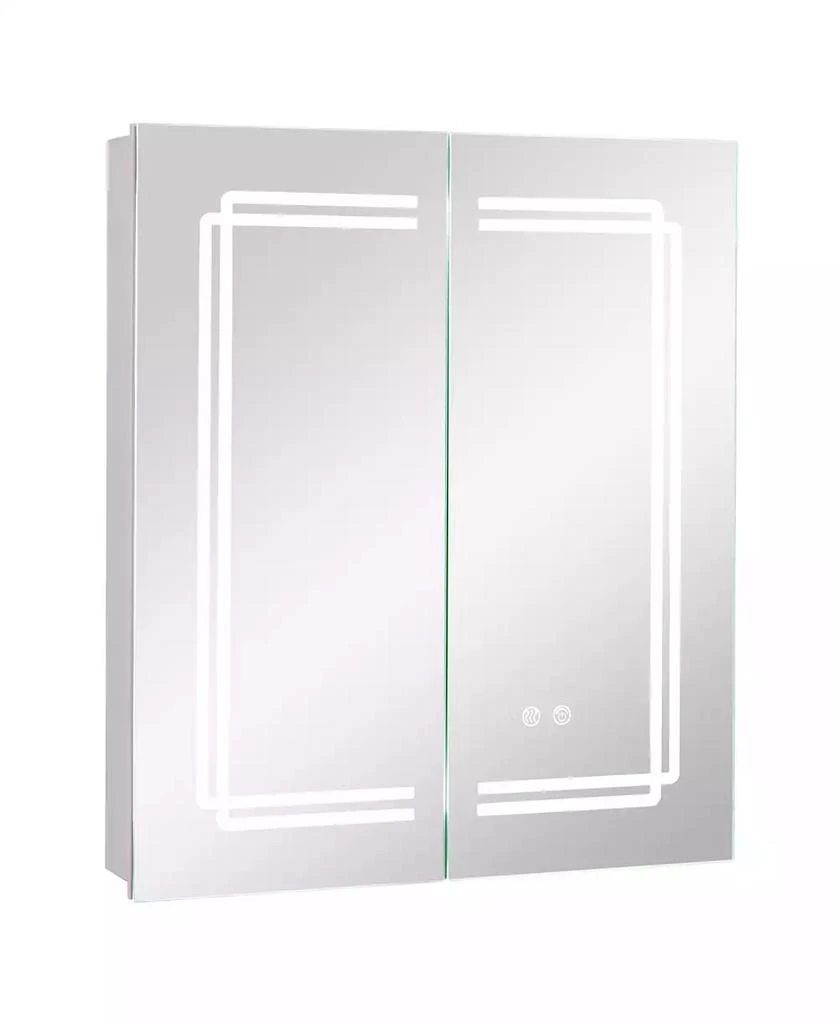 Gymax 23.5 x 27.5 Inch Bathroom Medicine Cabinet w/ Mirror LED Lighted Mirror Cabinet