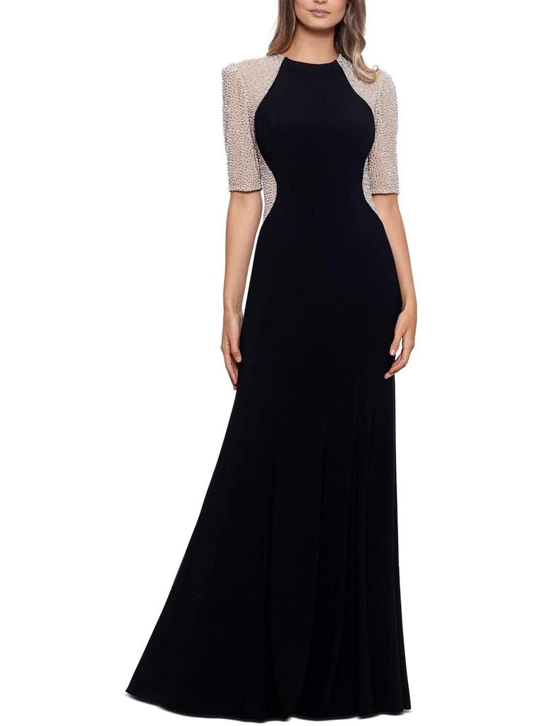 XSCAPE Womens Embellished Evening Dress 1
