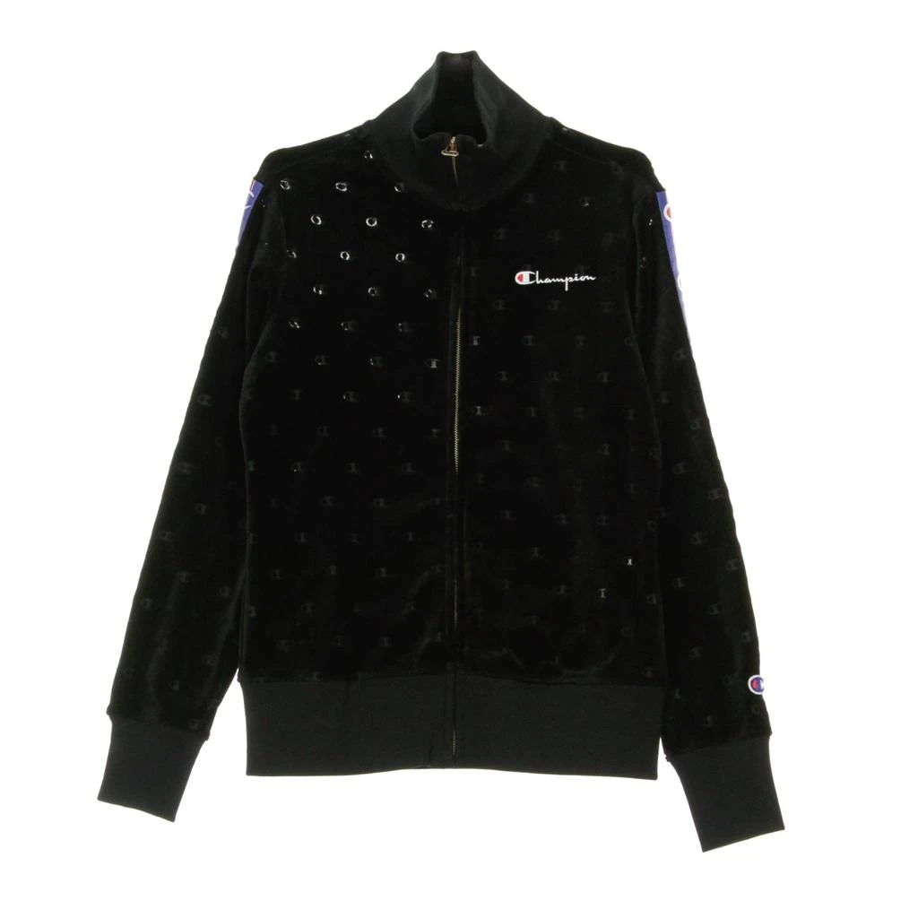 CHAMPION Women's Tracksuit Jacket Full Zip Sweatshirt Black 1