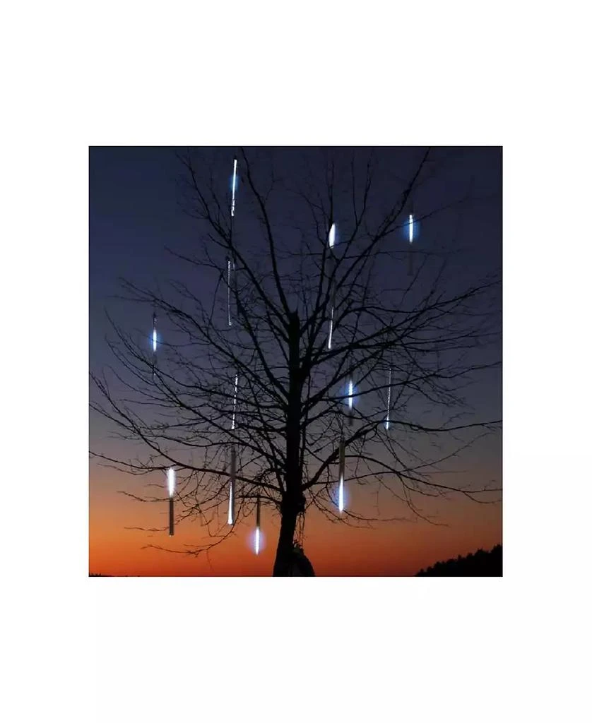 Northlight Transparent Dripping Icicle Snowfall Christmas Light Tubes-Clear Wire, Set of 10 3