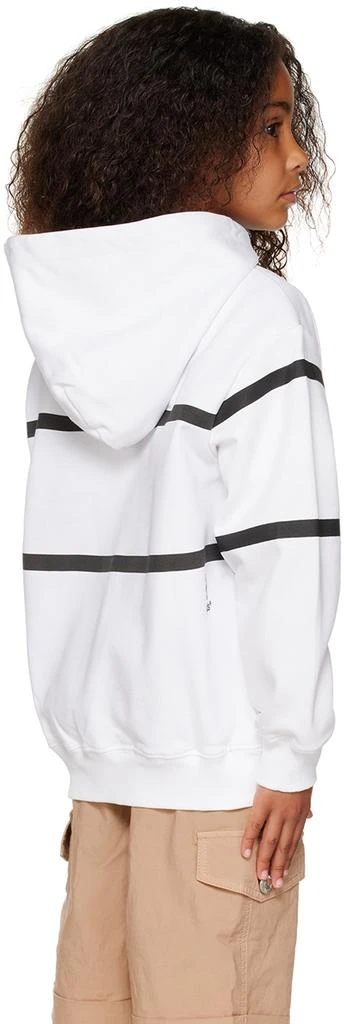 GCDS Kids White Zip Hoodie 3