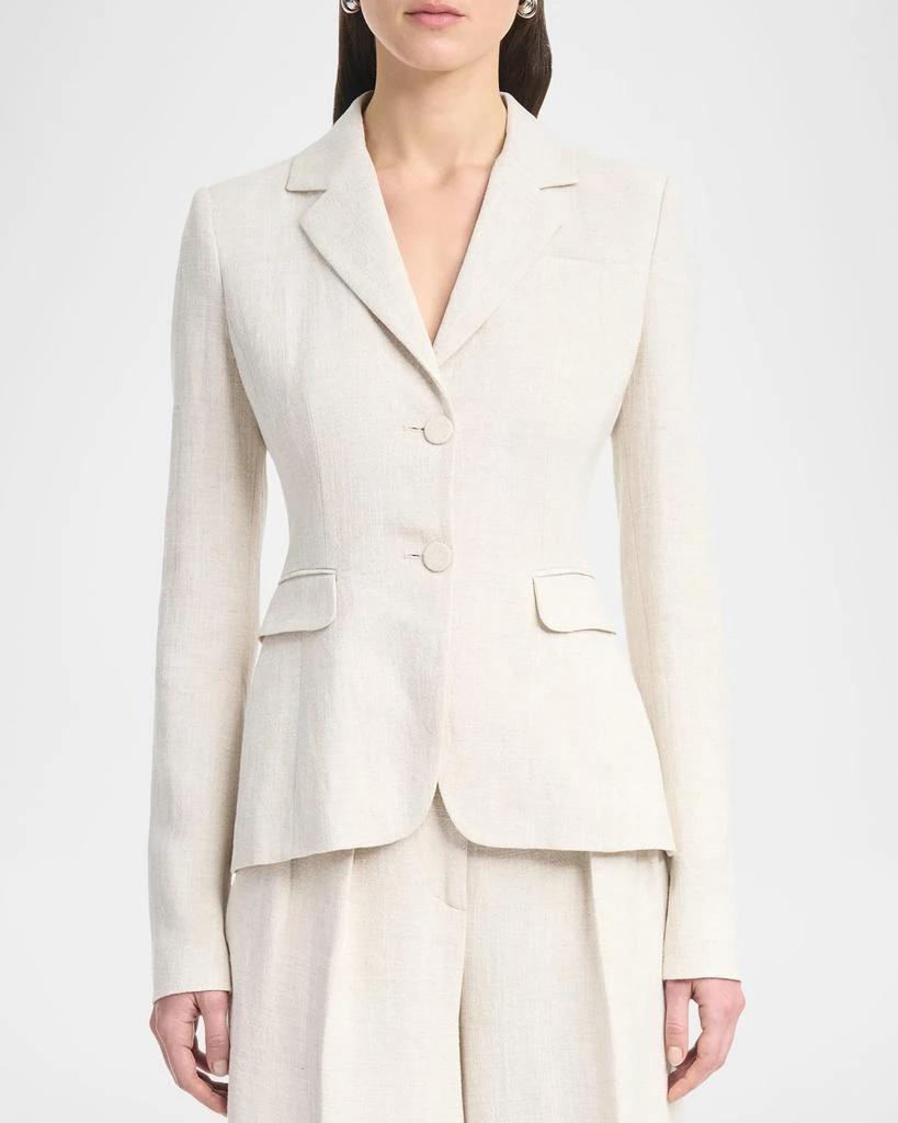 Altuzarra Fenice Slim Linen-Cotton Blazer 4