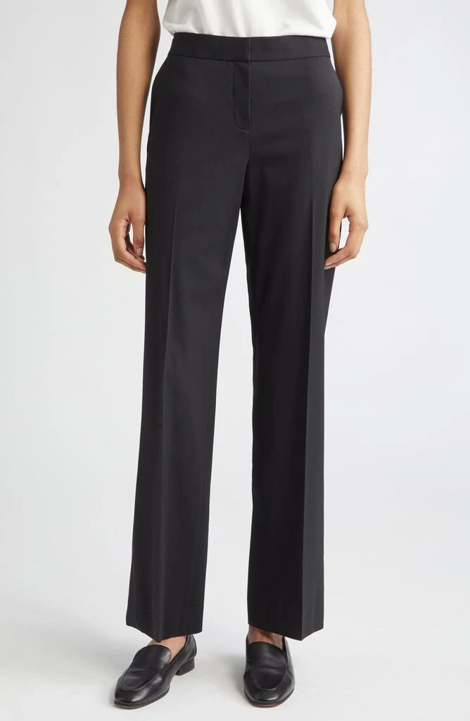 Lafayette 148 New York Irving Straight Leg Stretch Wool Pants 1