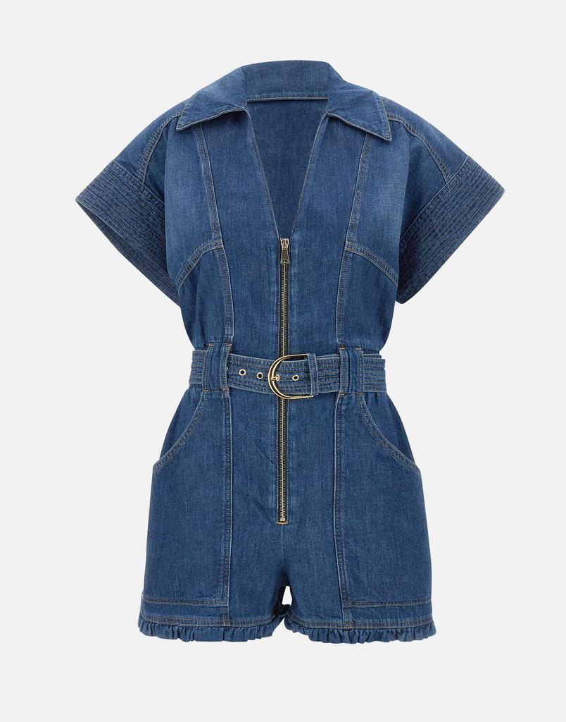 ELISABETTA FRANCHI Cotton denim jumpsuit