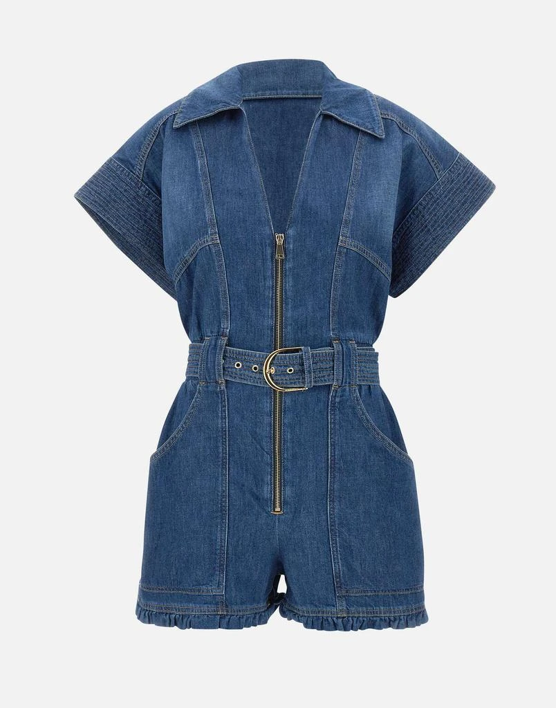 ELISABETTA FRANCHI Cotton denim jumpsuit 1