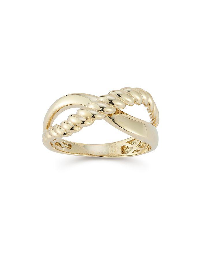 Bloomingdale's Criss Cross Ring in 14K Yellow Gold