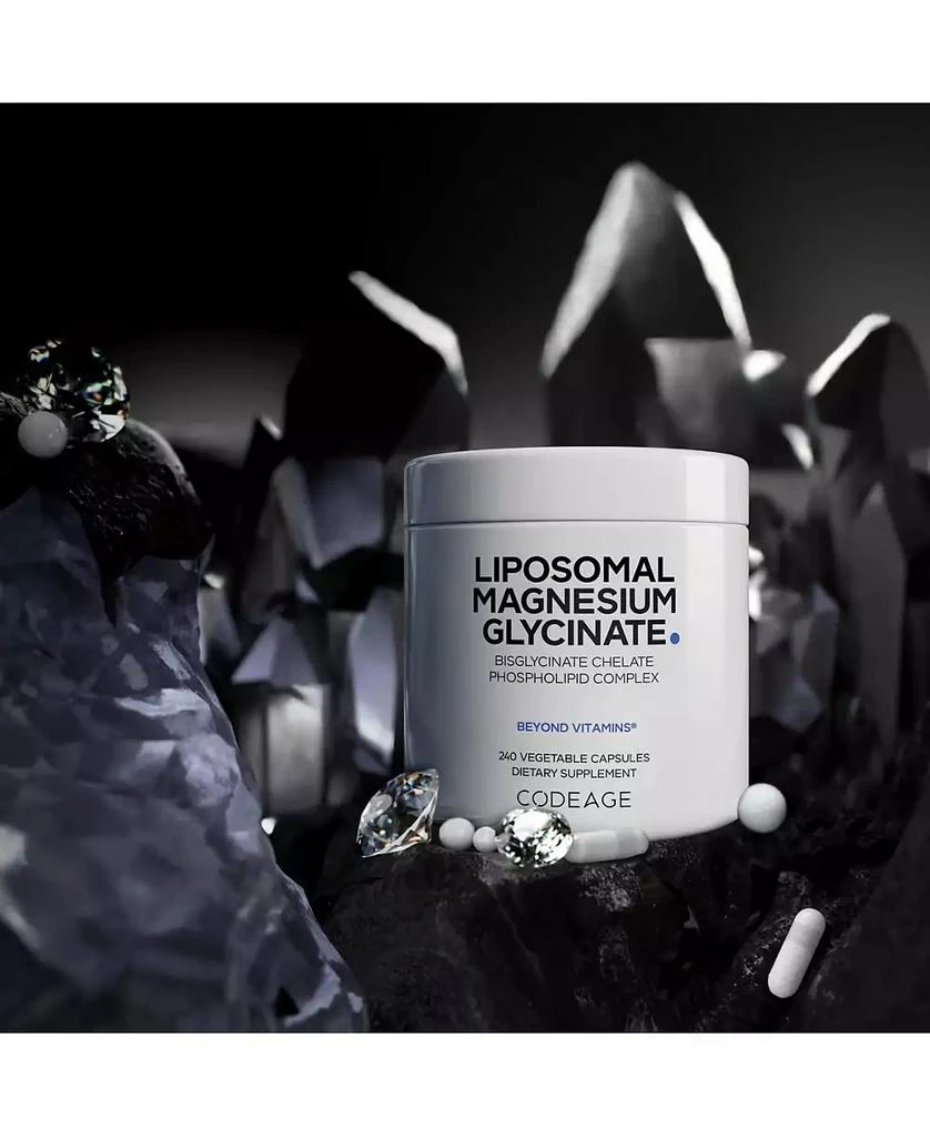 Codeage Liposomal Magnesium Glycinate Supplement, Bisglycinate Magnesium Chelate, Chelated Magnesium Mineral Pills, BioPerine Black Pepper, 240 ct 4