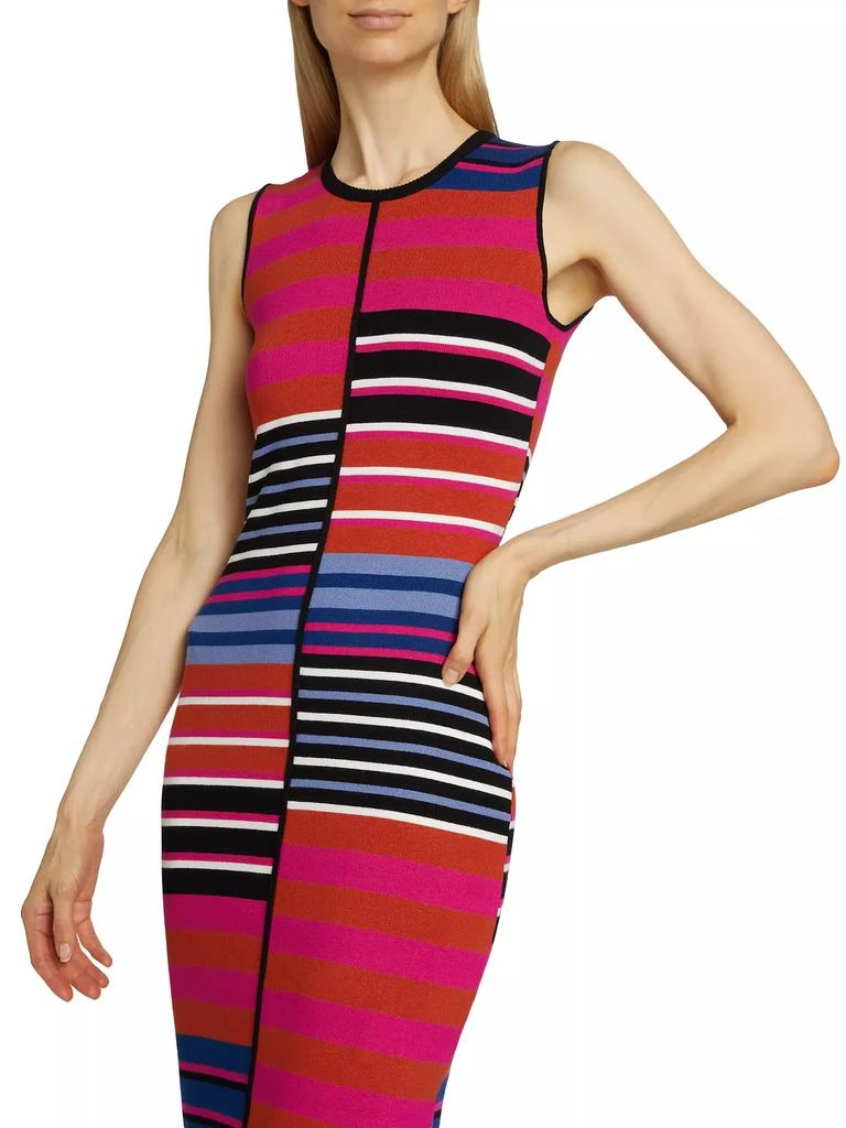 Tahari The Selina Striped Knit Midi-Dress 6