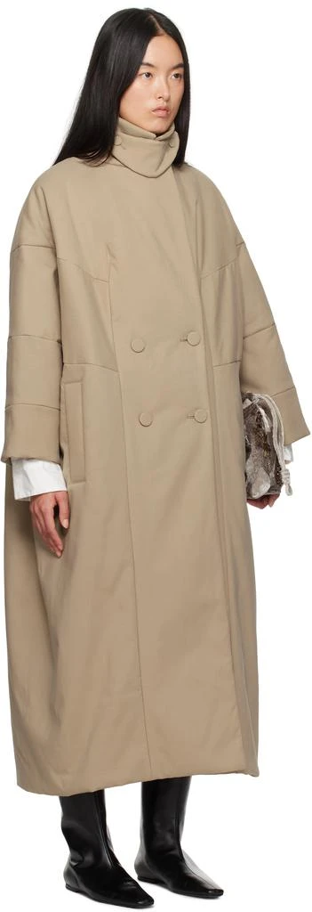 Dries Van Noten Beige Long Cocoon Coat 2
