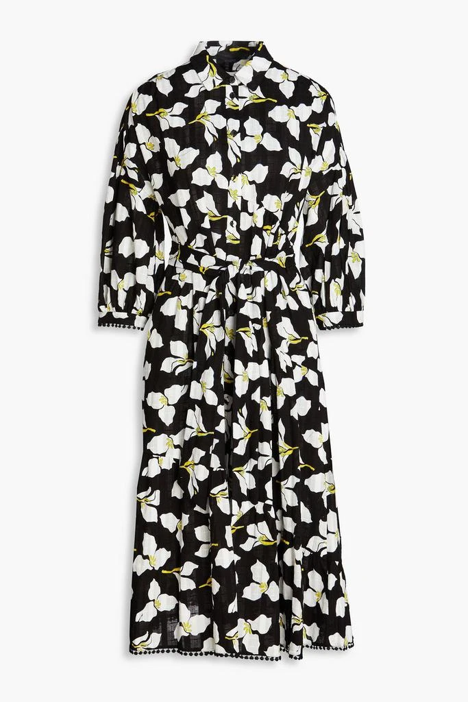 Diane von Furstenberg Luna floral-print cotton-jacquard midi shirt dress 1