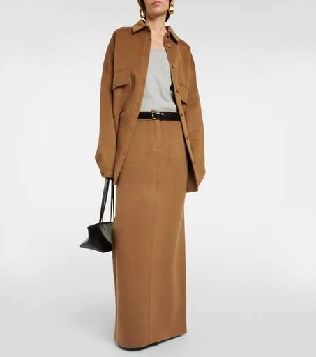 The Frankie Shop Malvo wool-blend maxi skirt 2