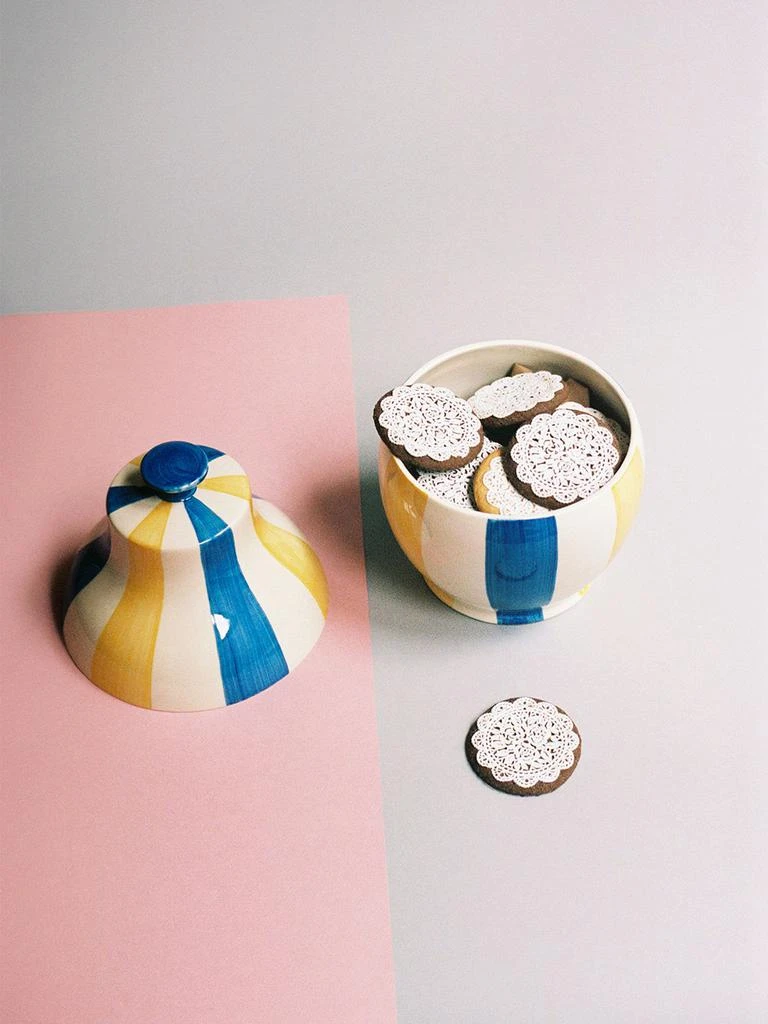 HAY Sobremesa Striped Cookie Jar 1