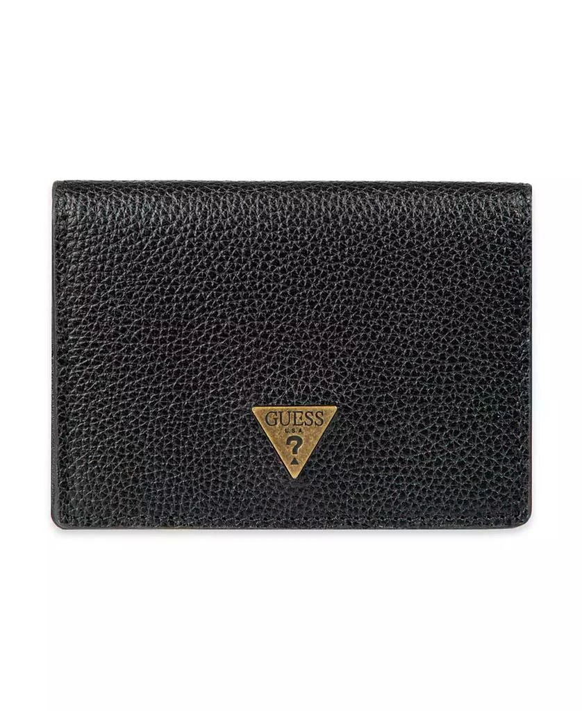 GUESS Men
s RFID Tonal Gusset Card Case Wallet