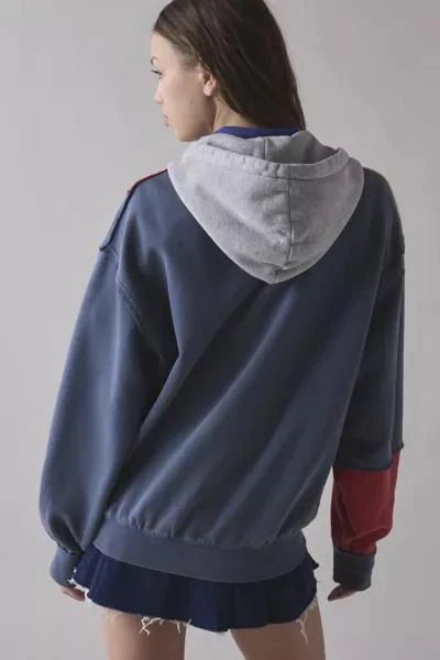 BDG BDG Dusty Colorblock Patchwork Oversized Zip-Up Hoodie Sweatshirt 4